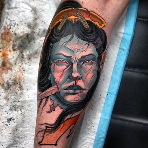 Creative Color Sword Tattoos For Men