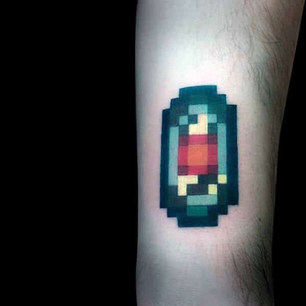 creative final fantasy mens small inner forearm tattoo design ideas