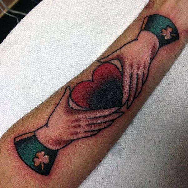 Creative Forearm Claddagh Guys Tattoos
