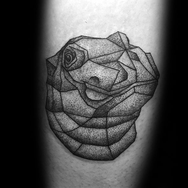 Creative Forearm Geometric Hippo Tattoos For Men