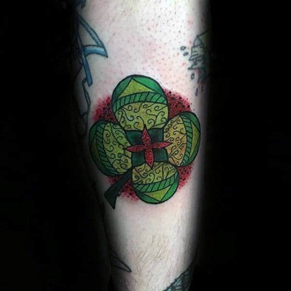 Creative Four Leaf Clover Forearm Tattoo Ideas For Guys