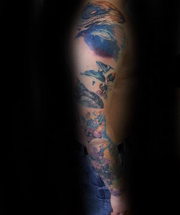 Creative Guys Coral Reef Arm Tattoos