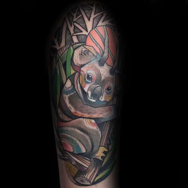 Creative Guys Koala Half Sleeve Tattoo Ideas