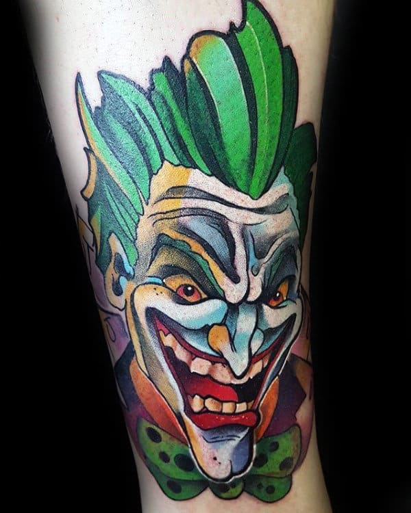 Creative Male Joker Inner Forearm Tattoo Ideas