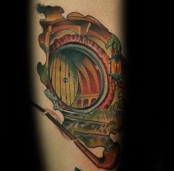 Creative Pipe Lord Of The Rings Mens Forearm Tattoo