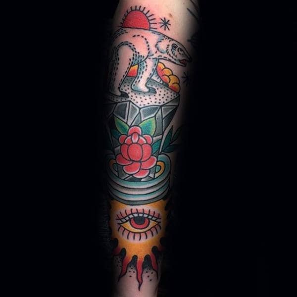Creative Polar Bear Guys Forearm Sleeve Tattoo Ideas