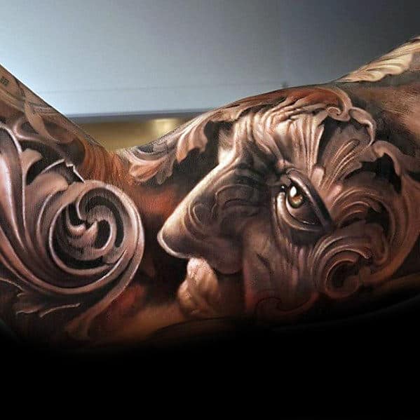 Creative Portrait Unbelievable Guys Detailed Arm Tattoo