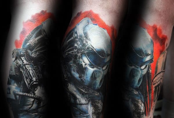 Creative Predator Watercolor Guys Forearm Tattoo