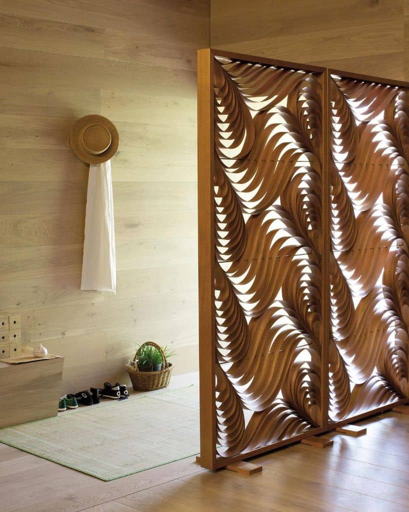 creative wood room divider