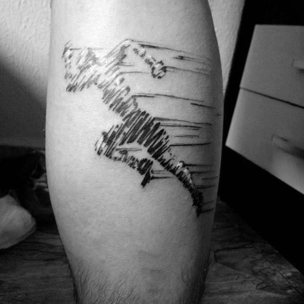 Creative Running Fitness Mens Leg Calf Tattoos