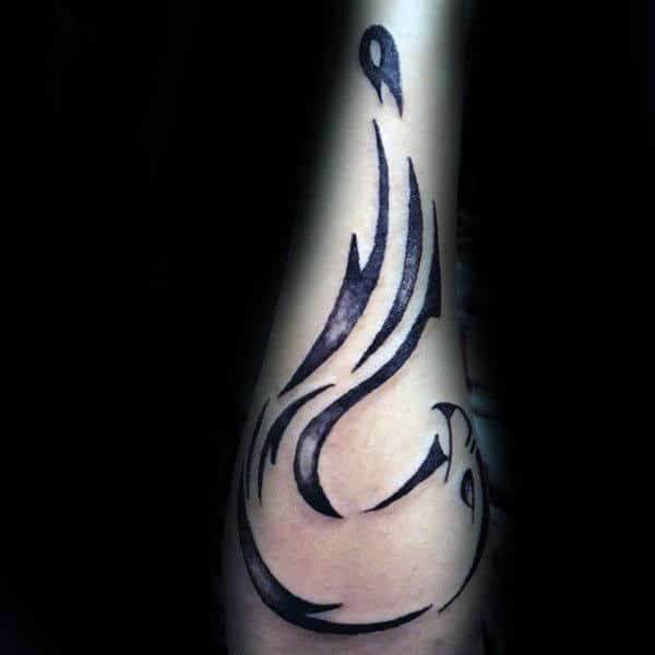 Creative Tribal Eagle Male Outer Forearm Tattoo