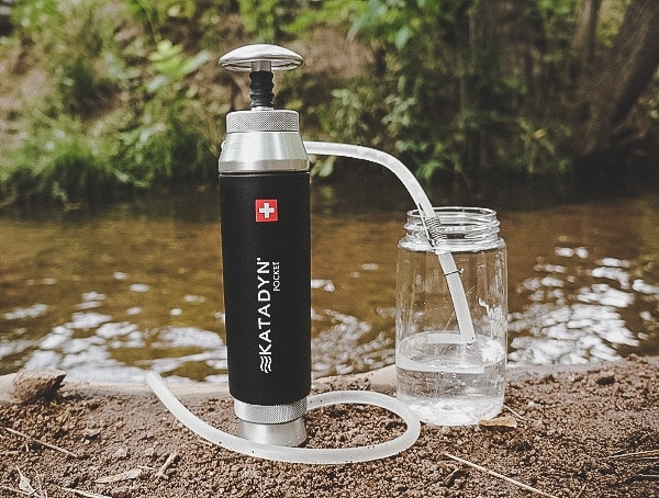 Creek Field Testing Katadyn Pocket Water Filter Outdoors