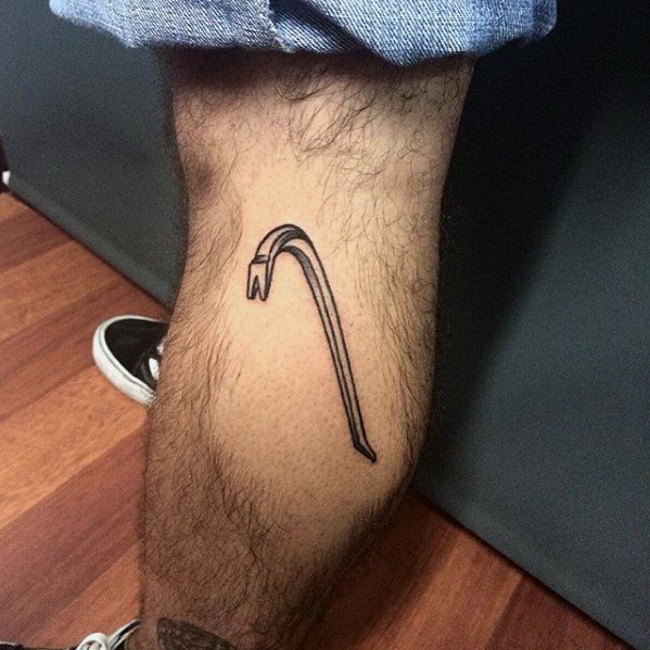 Crowbar Mens Small Creative Thigh Tattoo