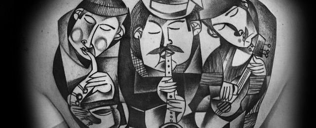 Cubism Tattoo Designs For Men