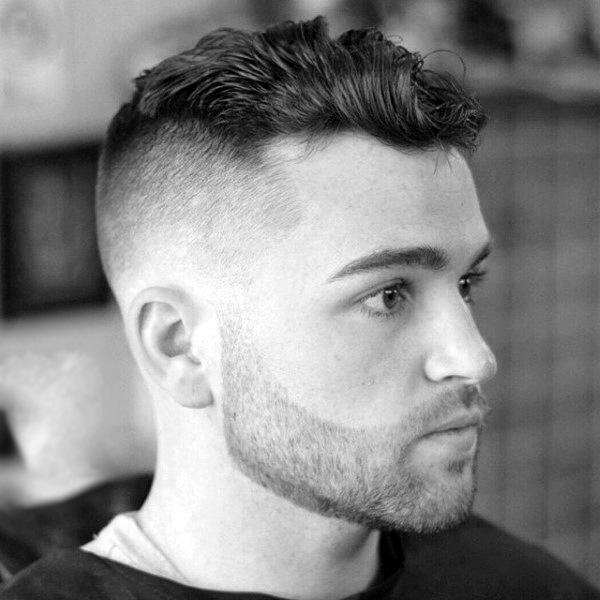 Curly Hair For Men With Skin Fade Hairstyle On Sides