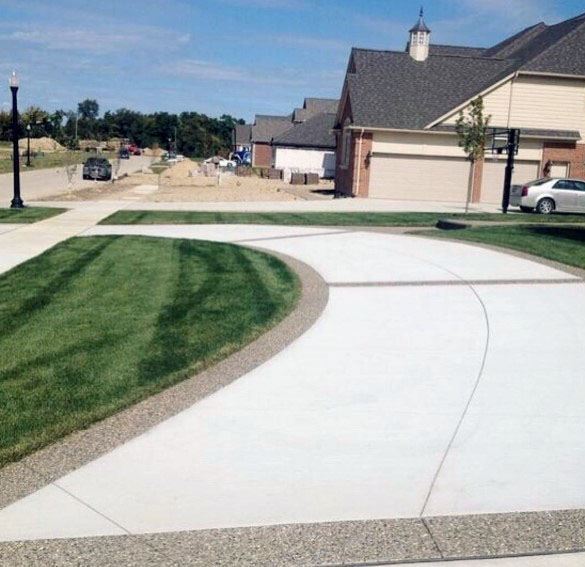 concrete and gravel driveway