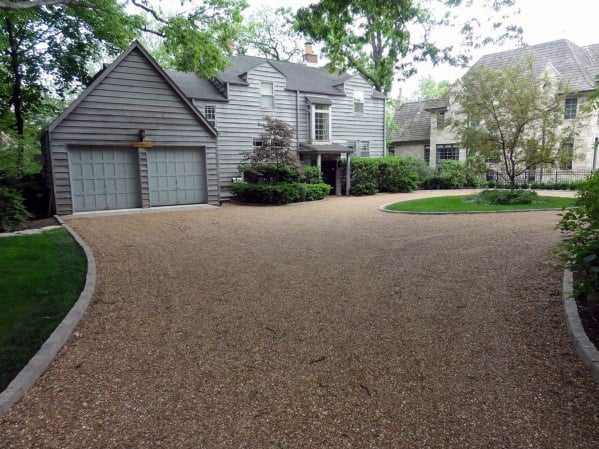 Curvy Driveway Gravel Design Ideas