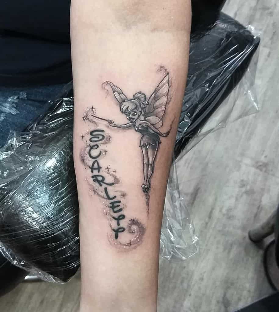 Custom Design Line Art Fairy Tattoo