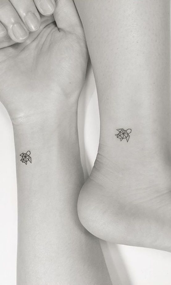 Cute Turtle Friendship Tattoo