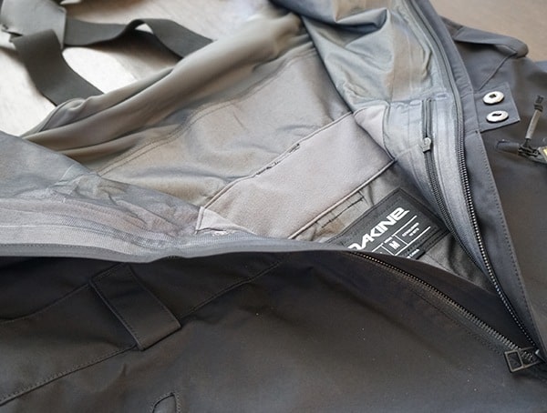 Dakine Stoker Gore Tex 3l Main Zipper Open On Ski And Snowboard Mens Bib