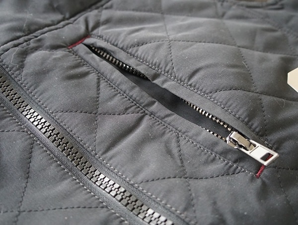 Dakota Grizzly Mens Quilted Vic Vest Chest Pocket Unzipped Open