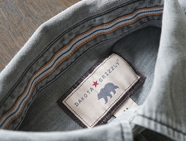 Dakota Grizzly Ryder Shirt For Men Inner Tag
