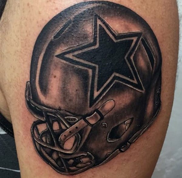 Dallas Cowboys Nfl Mens Football Helmet Arm Tattoo