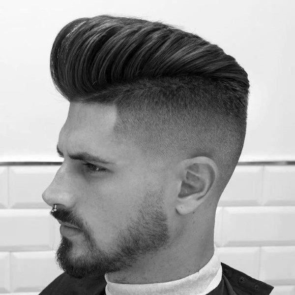 Dapper Fade Pompadour Mens Hairstyles