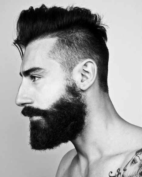 Dapper Gentlemen With Mohawk Side Parted Hairstyle