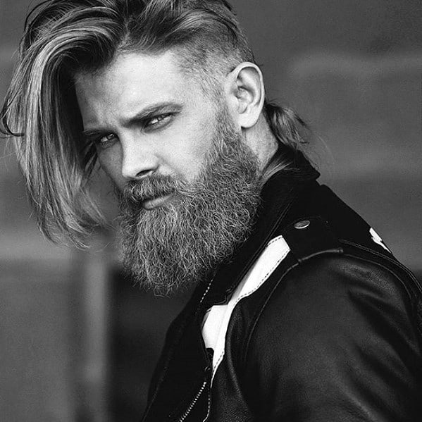 Long Undercut Hair with Beard