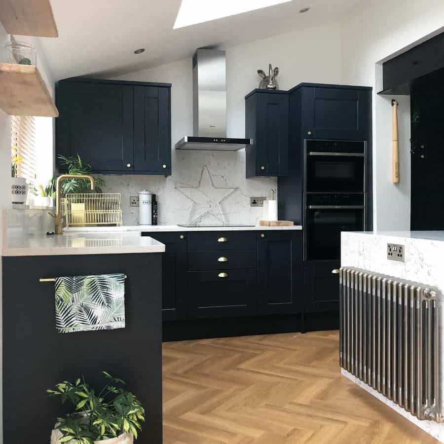 dark gray kitchen cabinets