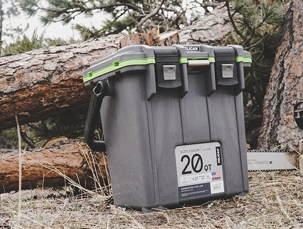 Dark Grey And Green Outdoor Pelican 20qt Elite Coolers Field Test
