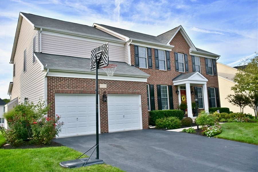 clean white garage doors 
