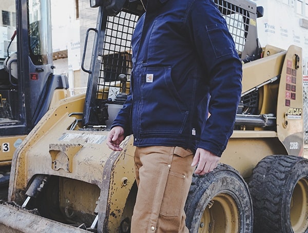 Dark Navy Mens Carhartt Full Swing Quick Duck Flame Resistant Lanyard Access Jacket Review