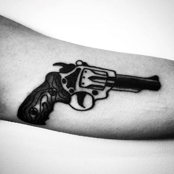 Dark Pencil Art Tattoo On Forearms For Men