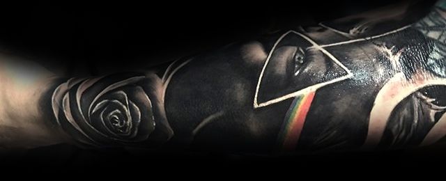 Dark Side Of The Moon Tattoo Designs For Men
