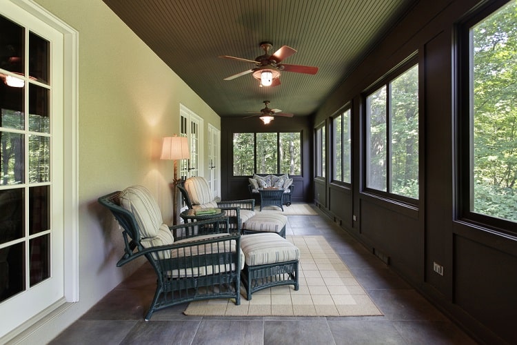 dark porch interior