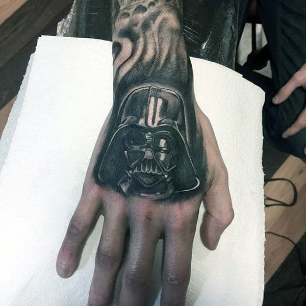 Darth Vader Tattoo Male Hands