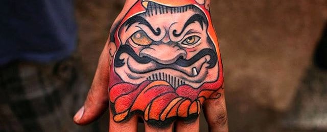 Daruma Doll Tattoo Designs For Men