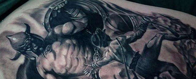 David And Goliath Tattoo Designs For Men