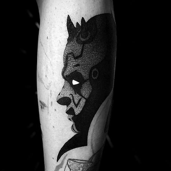 Dearth Maul Star Wars Leg Incredible Tattoos Guys