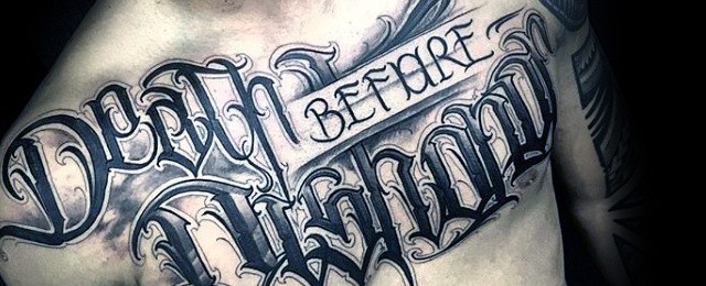 Death Before Dishonor Tattoo Designs For Men