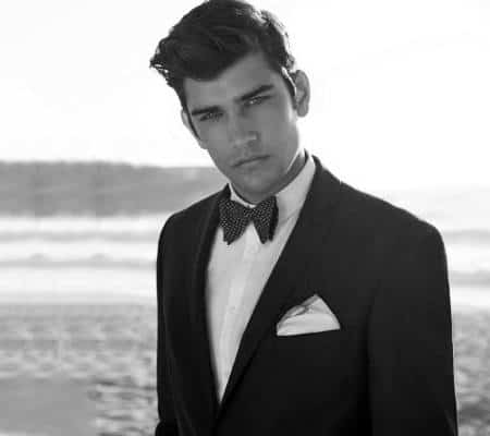 Debonair Classy Mens Hair With Bow Tie
