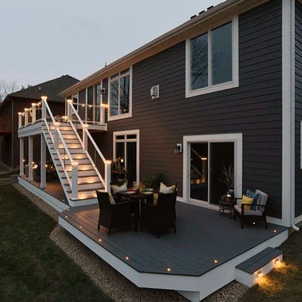 Deck Border Lighting Exterior Design