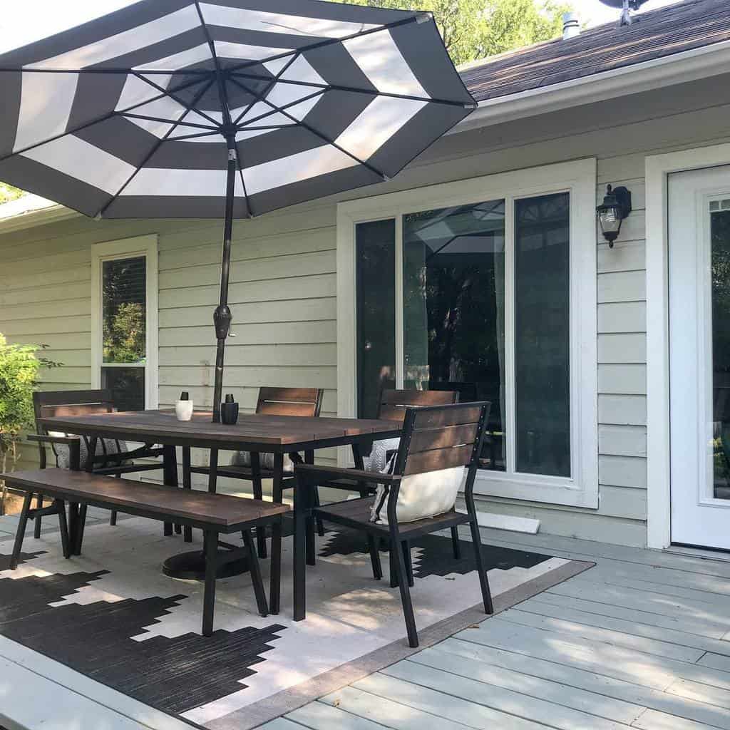 wood deck patio with shade 