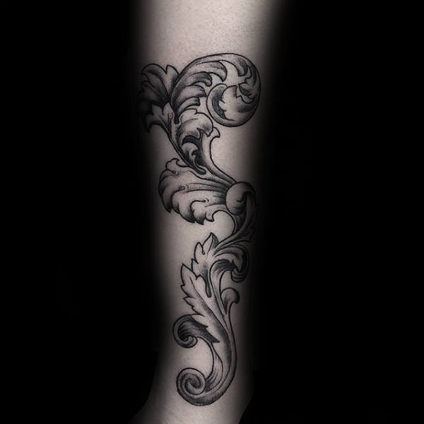 Decorative Male Forearm Filigree Tattoo Designs