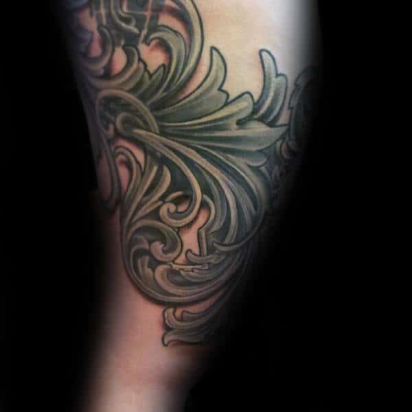 Decorative Male Keyhole Arm Tattoo Ideas