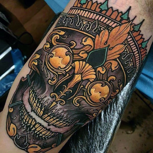 Decorative Skull Modern Guys Tattoo Ideas