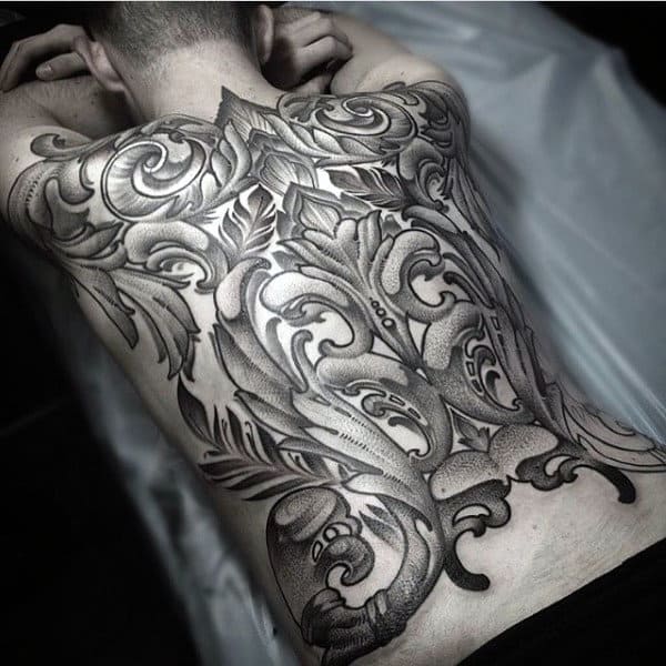 Decorative Unique Mens Full Back Tattoo