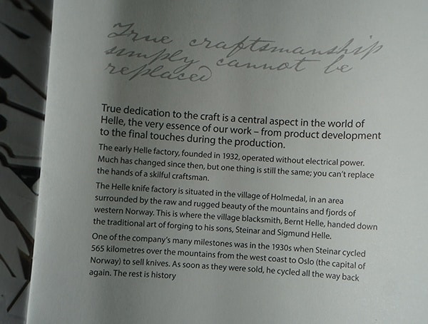 Dedication To Craftmanship Helle Knives Company History